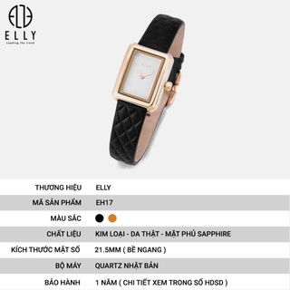   ĐỒNG HỒ NỮ CAO CẤP ELLY – EH17