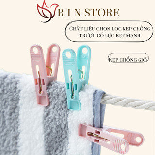 Kẹp Quần Áo Kèm Rổ Đựng Đồ Kẹp Phơi Quần Áo Combo 30 Cái Kẹp Chất Liệu Nhựa Cao Cấp Tiện Lợi RIN