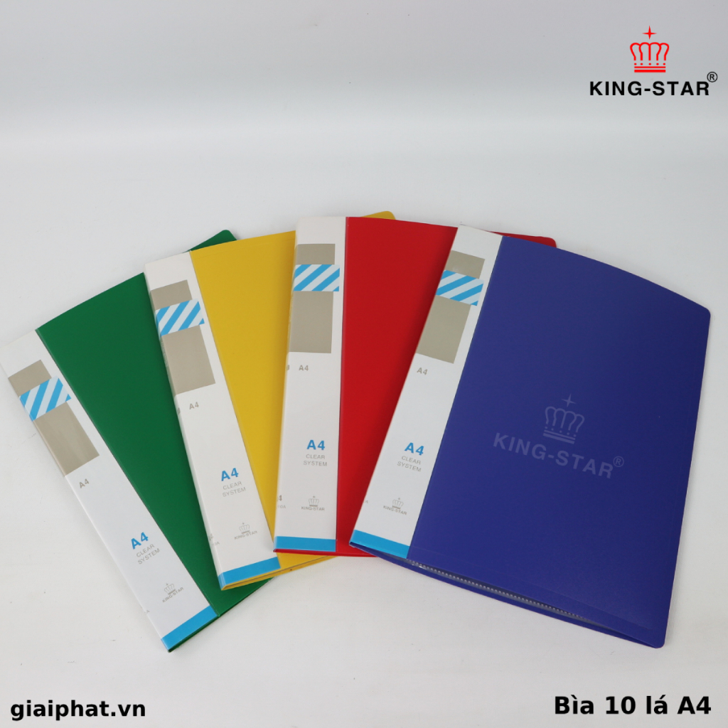 Bìa 10 lá A4 Dụng Cụ Lưu Trữ Giấy Tờ Kingstar
