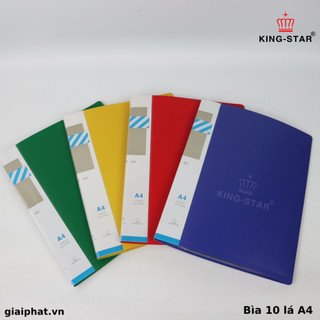 Bìa 10 lá A4 Dụng Cụ Lưu Trữ Giấy Tờ Kingstar