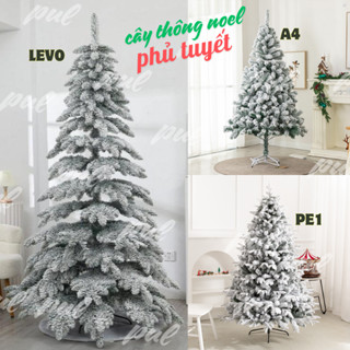 [ XMAS] Cây thông noel PHỦ TUYẾT các loại tặng ngôi sao và dây kim tuyến trang trí decor giáng sinh