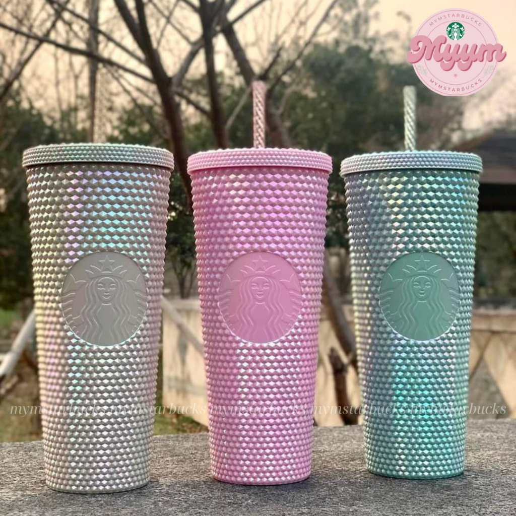 [𝑺𝒕𝒂𝒓𝒃𝒖𝒄𝒌𝒔 𝑻𝒂𝒊𝒘𝒂𝒏] LY COLD CUP 24Oz (710ML) STARBUCKS STUDDED BLING CUP TAIWAN