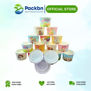  Phụ kiện cho bánh bánh sinh nhật bánh kem - Tô cốc giấy in họa tiết nhiều   giao mẫu ngẫu nhiên  