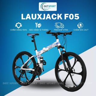 Xe đạp thể thao gấp gọn LauxJack 26inch vành đúc 21 tốc độ giảm xóc 2 bộ phận khung thép bỏ côp xe tiện lợi