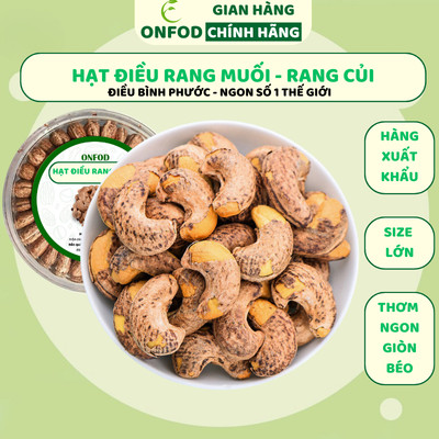 Hạt điều rang muối nguyên vị ONFOD đồ ăn vặt giảm cân healthy eat clean cho mẹ bầu
