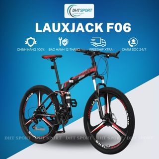 Xe đạp gấp gọn Lauxjack 26 inch 21 tốc độ phanh đĩa bám đường cực tốt 4 màu trắng, xanh, đen, đỏ