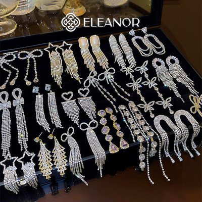 Bông tai nữ chuôi bạc 925 Eleanor Accessories đa dạng kiểu dáng phụ kiện trang sức khuyên tai 8789