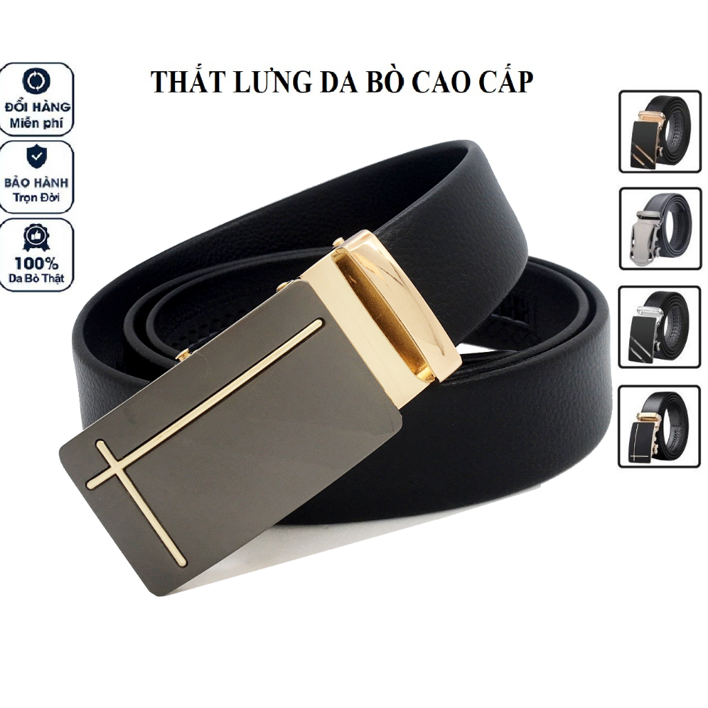 Thắt lưng, dây nịt nam thời trang da bò thật cao cấp 4024