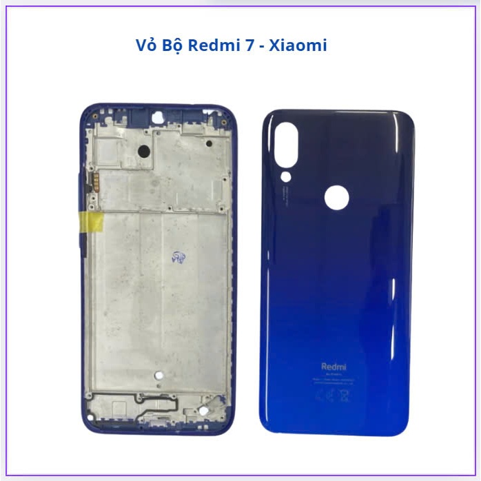 Vỏ bộ  xiaomi redmi 7,kèm khay sim ,không có kính cam theo