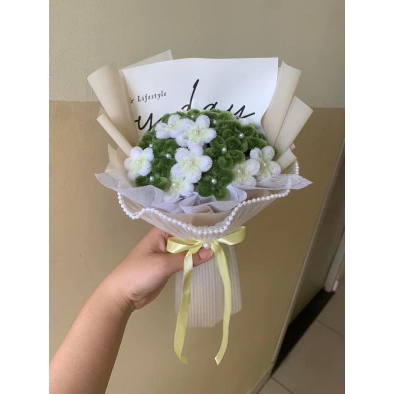 bó hoa cẩm tú cầu kẽm nhung