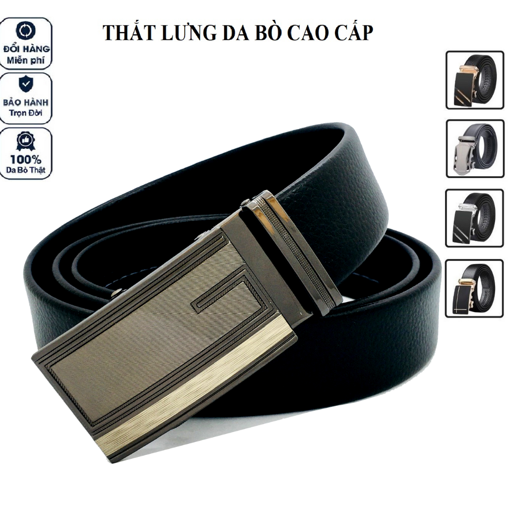 Dây nịt, thắt lưng nam da bò thật, thời trang công sở lịch lãm