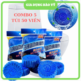 COMBO 5 Túi 50 Viên Khử Mùi Tẩy Bồn Cầu Viên Thả Xả Toilet Diệt Khuẩn,Tẩy Sạch Vệ Sinh Vết Bám Bẩn