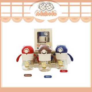 Bình tập uống nước Leon Tobe cho bé chống sặc kèm ống hút silicone