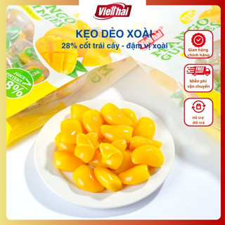 Kẹo dẻo trái cây vị xoài chín Việt Thái mềm mịn dẻo thơm, kẹo dẻo cốt trái cây hợp tiệc, liên hoan ăn vặt bổ dưỡng 270g