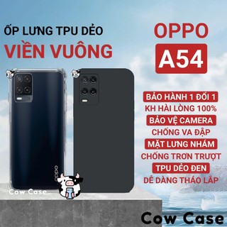 Ốp lưng Oppo A54 4G TPU đen Cowcase | Vỏ điện thoại Oppo bảo vệ camera toàn diện TRON