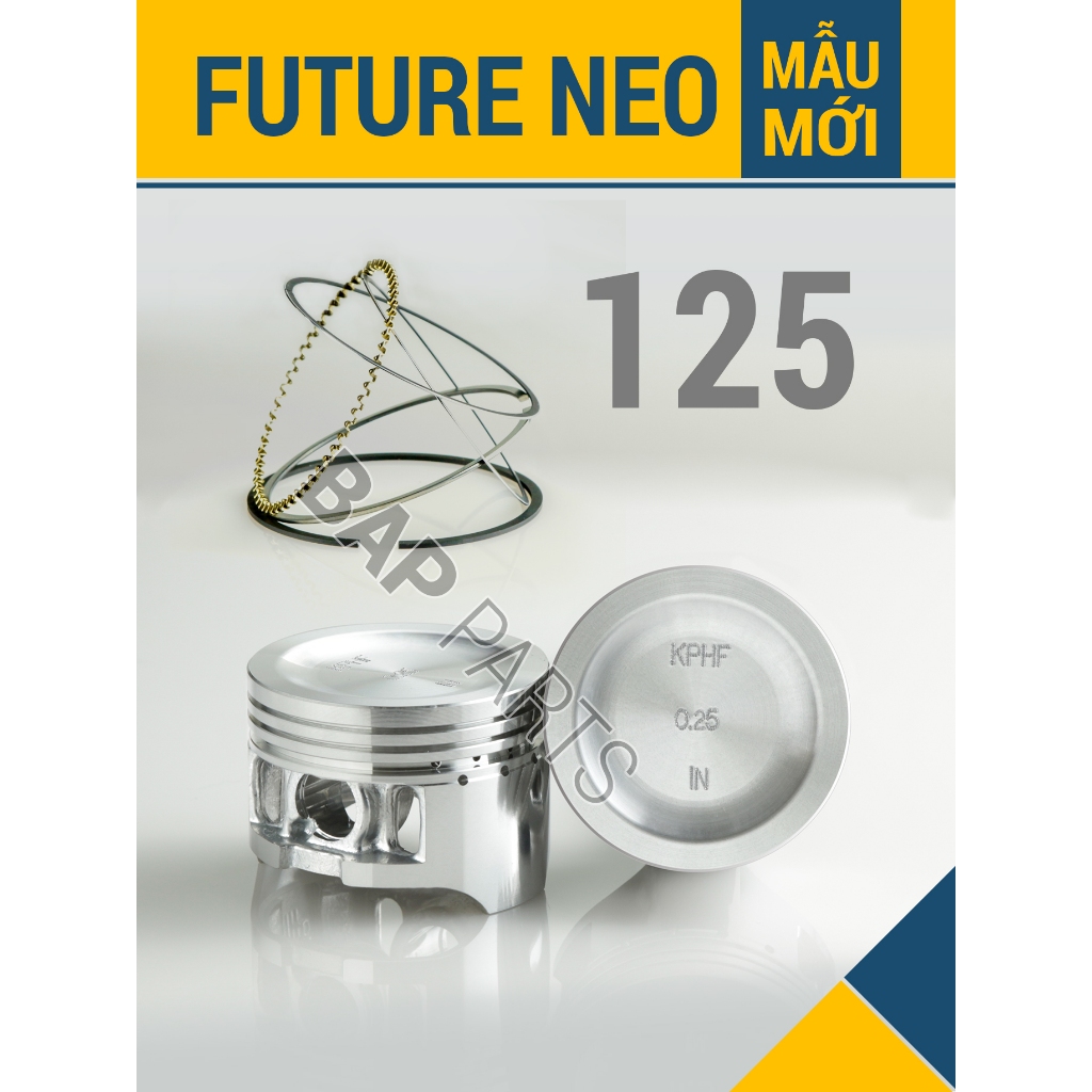 🛵【BỘ PISTON FUTURE NEO MẪU MỚI】GT Fi X II phù hợp xe Wave 125, phụ tùng xe máy BAP