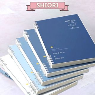 Sổ còng giấy B5 A5 -120 trang Kẻ ngang caro Blue SHIORI, khuyết còng dễ viết, tập vở học sinh viên