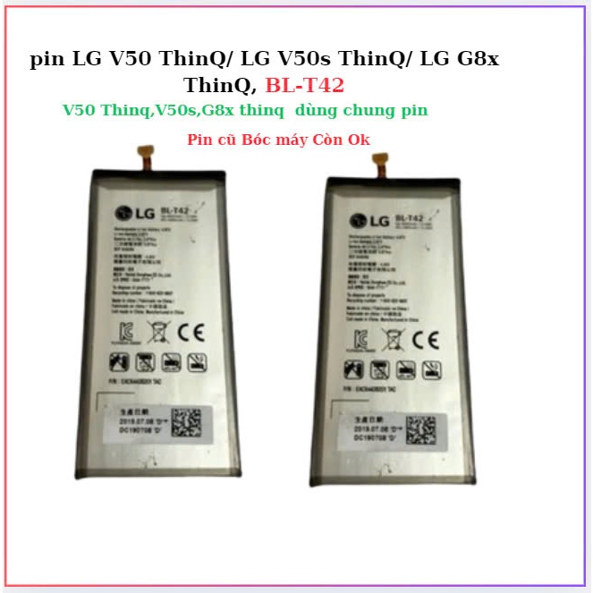 Pin LG Gx8 ThinQ,V50s thinqV50 thinq/BL-T42 (pin zin bóc máy)
