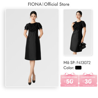 Đầm công sở dáng suông FIONA đầm thiết kế ngực phối họa tiết hoa lưới F413072