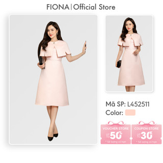 Đầm dự tiệc FIONA váy thiết kế nữ dáng ôm A cổ tròn kết hợp cùng áo khoác ngoài sang trọng trẻ trung L452511