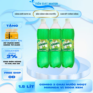  Nước Ngọt Có Ga Mirinda Vị Soda Kem - Combo 3 Chai Nhựa 1500ml 