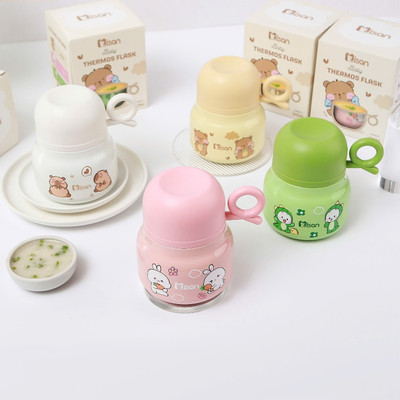 Bình Ủ Cháo Misan KidAndMom Giữ Nhiệt 10-12h Kèm Thìa Cho Bé, Lõi Inox 316 Dung Tích 500ML
