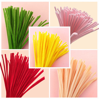  Bó 100 Cành Kẽm Nhung Pastel Loại 1 Kẽm Lông Xù Làm Đồ Thủ Công Handmade - ls601001 