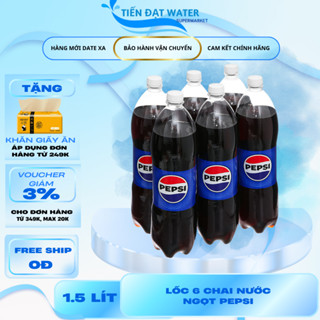 Nước Ngọt Giải Khát Có Ga Pepsi Cola - Lốc 6 Chai x 1500ml