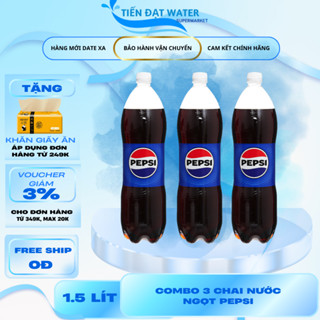Nước Ngọt Giải Khát Có Ga Pepsi Cola - Combo 3 Chai x 1500ml