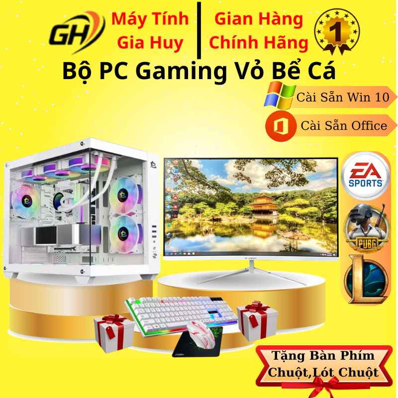  Bộ Máy Tính Bể Cá Gaming,Văn Phòng Cao Cấp i5 i7 Ram 8G SSD 256G VGA GT650,GT1050 Mới 100% BH 2 Năm 