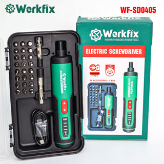 Máy Bắt Vít Mini WORKFIX-SD0405 Màu XANH, Lực siết 5Nm,3 Cấp Tốc độ, 26 món phụ kiện