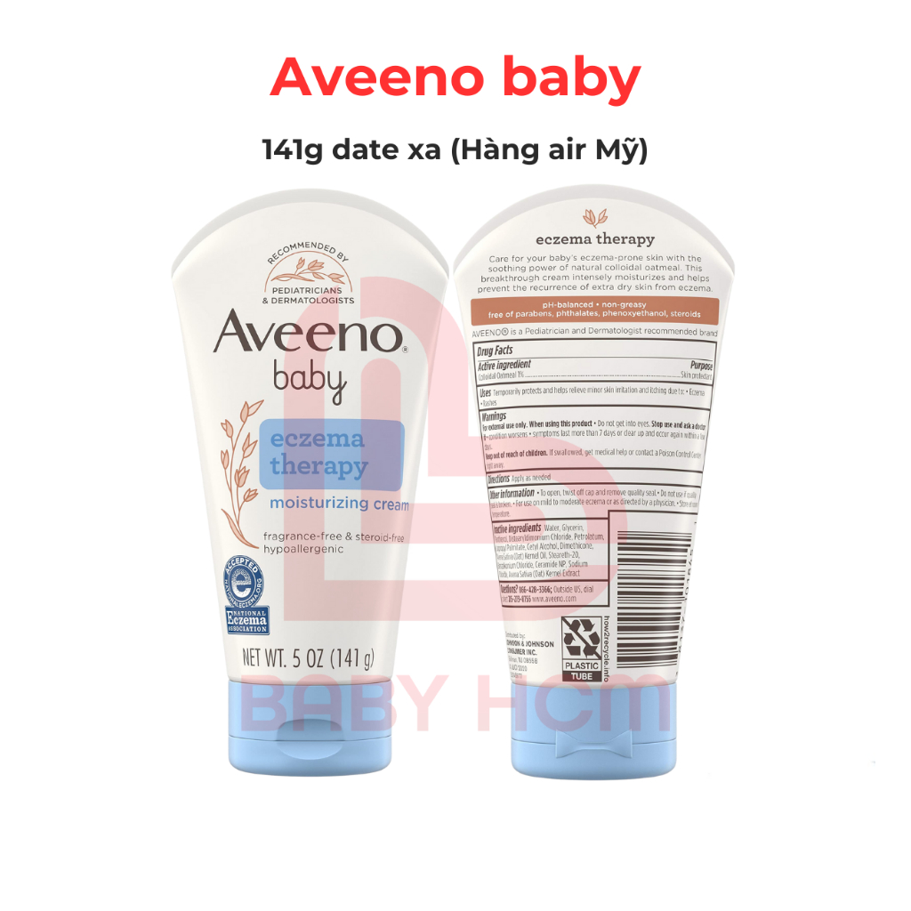 (Air Mỹ) Kem bôi chàm cho bé AVEENO BABY Eczema Therapy 141g mẫu mới