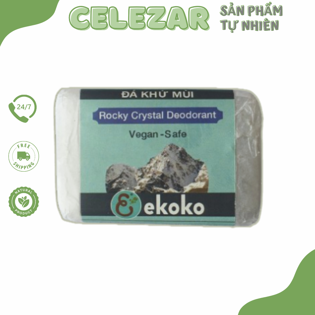 Lăn Nách Đá Muối Khoáng Thiên Nhiên – Khử Mùi Hiệu Quả – Ngăn Vi Khuẩn – Không Hóa Chất