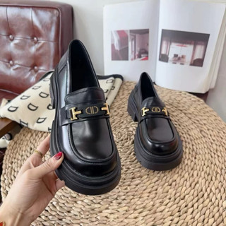  Giày đốc nữ Oxford cao gót 6cm khoá vuông cao cấp 