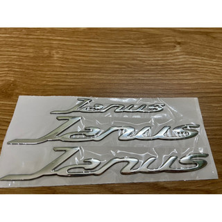BỘ 3 TEM CHỮ JANUS 3D DẺO BẠC