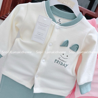 Bộ sơ sinh nỉ nhung Moon cho bé (0-3M, 3-6M)
