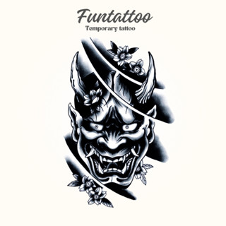  Hình Xăm Tạm Thời 15 Ngày Mặt Quỷ FUNTATTOO Kéo Dài Chống Nước Chống Cọ Xát MQ05 