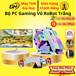 Bộ Máy Tính PC Case Gaming Robot Chơi Game Siêu Nhanh Chiến Mọi Game Online Mới 100% - BH 2 Năm 