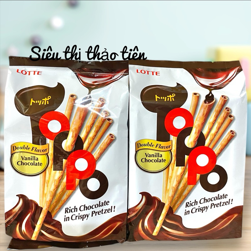 Bánh Que Toppo Nhân Socola Hương Vani Lotte Gói 132g