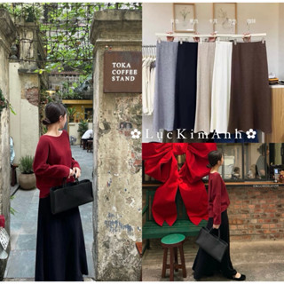   Kim Anh ✿  Chân váy umi dạ trơn dáng dài xoè nhẹ 🍁 