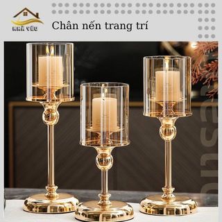Chân Nến Thủy tinh Cao Cấp độc đáo - Phong cách Châu Âu trang trí bàn tiệc, lễ cưới khách sạn