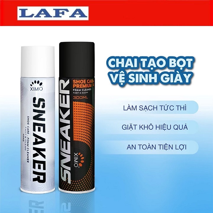 Chai xịt bọt làm sạch giày Sneaker Ximo 300ml (Giặt giày khô)