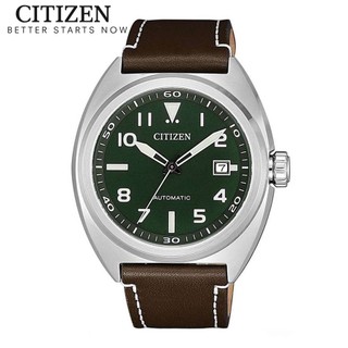 Đồng hồ nam citizen automatic dây da nj0100-38x - mặt xanh