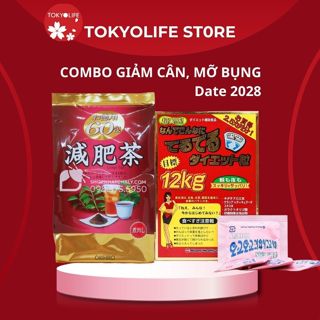 COMBO trà giảm mỡ bụng Genpi, Giảm cân 12kg Minami Healthy Foods của Nhật Bản, date mới 2028