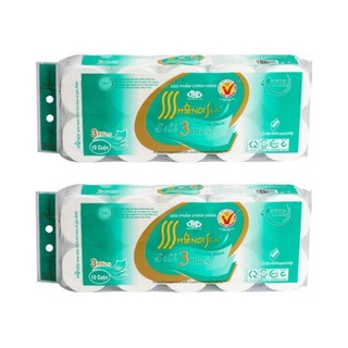  Giấy vệ sinh Hà Nội bịch 10 cuộn không lõi có lõi 4 lớp siêu dai siêu mịn 