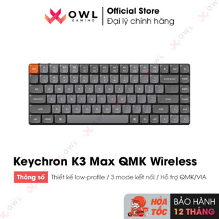 Bàn phím cơ Keychron K3 Max QMK Wireless (Hàng chính hãng)