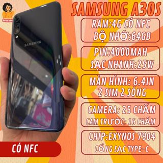 Điện thoại Samsung Galaxy A30S RAM 4G/64GB chính hãng giá rẻ, điện thoại bảo hành 06 tháng!
