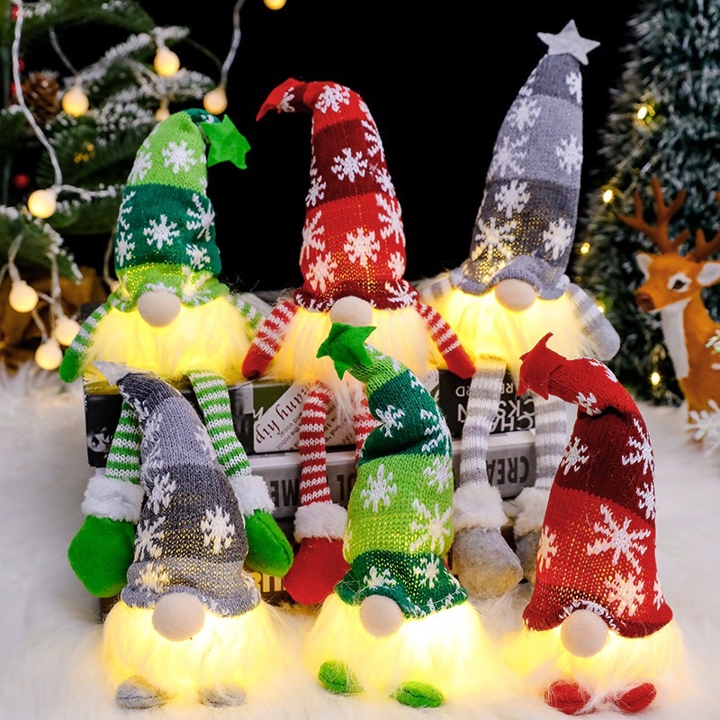 Người Tuyết Có Đèn, Thần Lùn Có Đèn Chiếu Sáng Trang Trí Giáng Sinh, Quà Tặng Noel, Đèn Ngủ, Decor nhà cửa