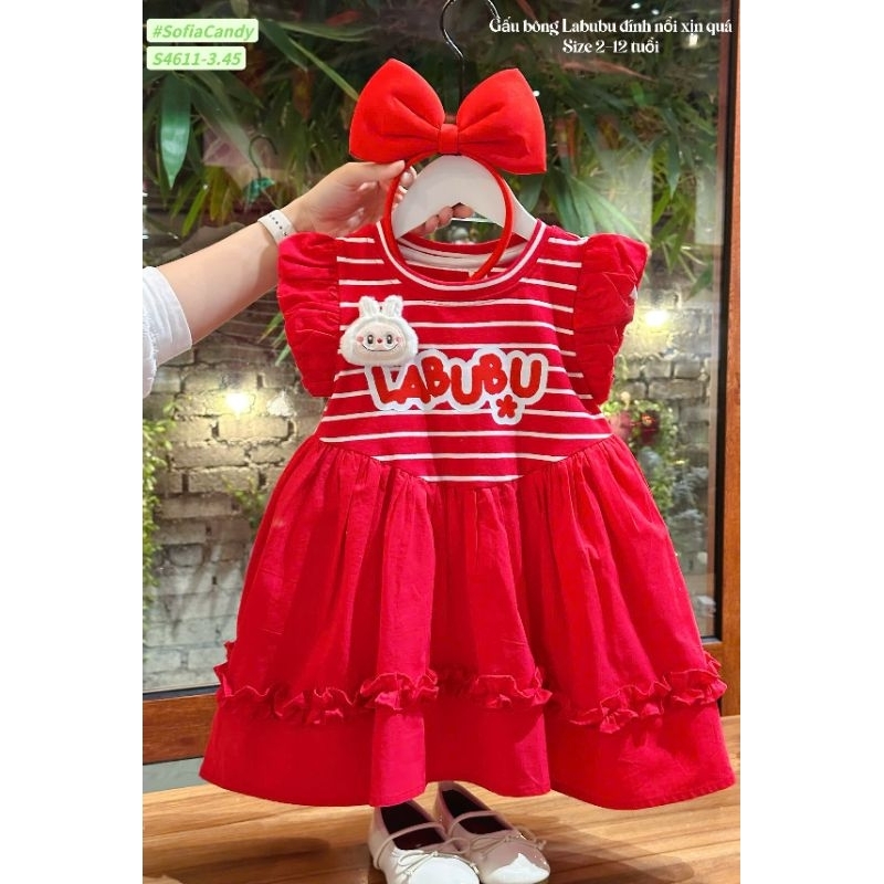 Đầm Labubu bé gái (Tết 2026)