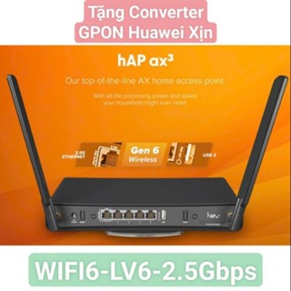 Mới 100% - Router Wifi 6 Mikrotik HAP AX3 C53UiG+5HPaxD2HPaxD LAN 2.5Gbps cân bằng tải chuyên nghiệp